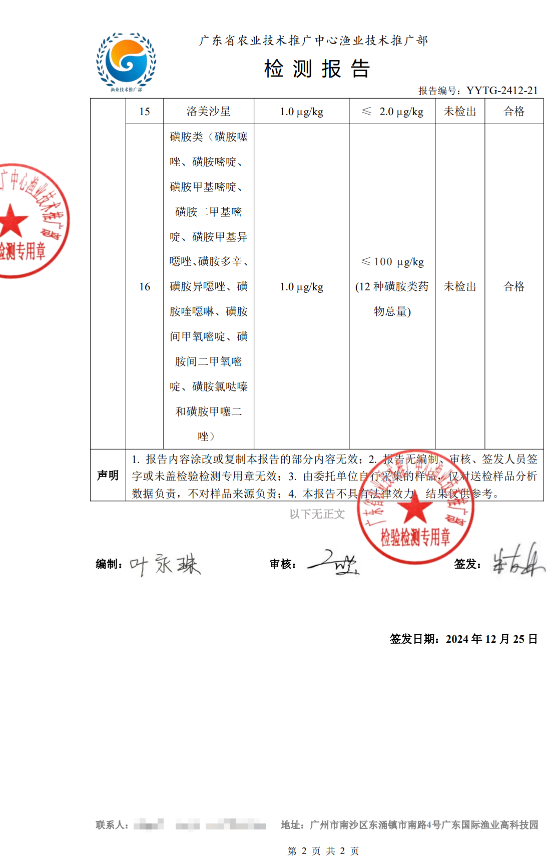 使用養(yǎng)殖凈化酵素后的鯰魚檢測(cè)合格報(bào)告2.png
